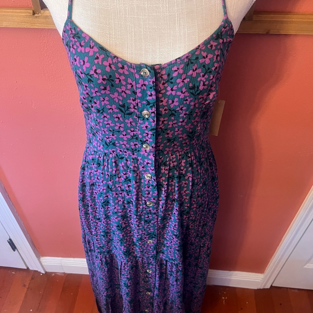 Floral Maxi Dress in Purple and Pink - Picture 2 of 9
